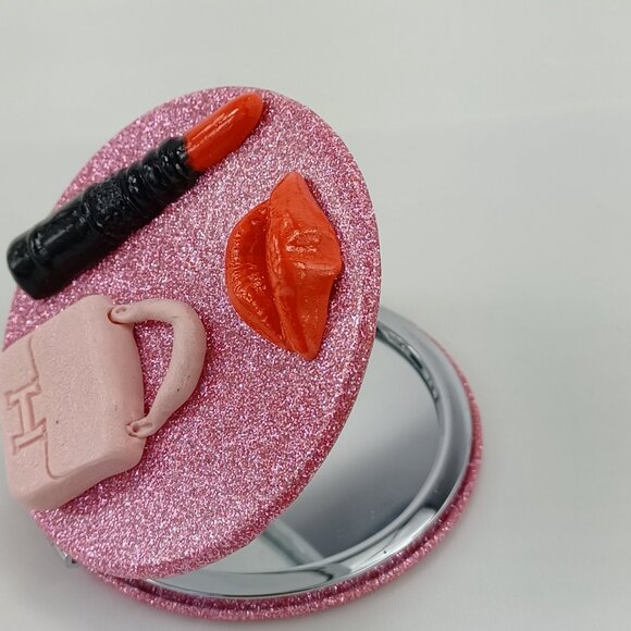 Compact hand mirror, decorated mirror - Picture 6 of 6